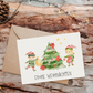 Weihnachtskarte Frohe Weihnachten - Elfen & Weihnachtsbaum