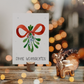 Weihnachtskarte Frohe Weihnachten - Mistelzweig