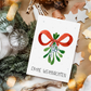 Weihnachtskarte Frohe Weihnachten - Mistelzweig