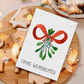 Weihnachtskarte Frohe Weihnachten - Mistelzweig
