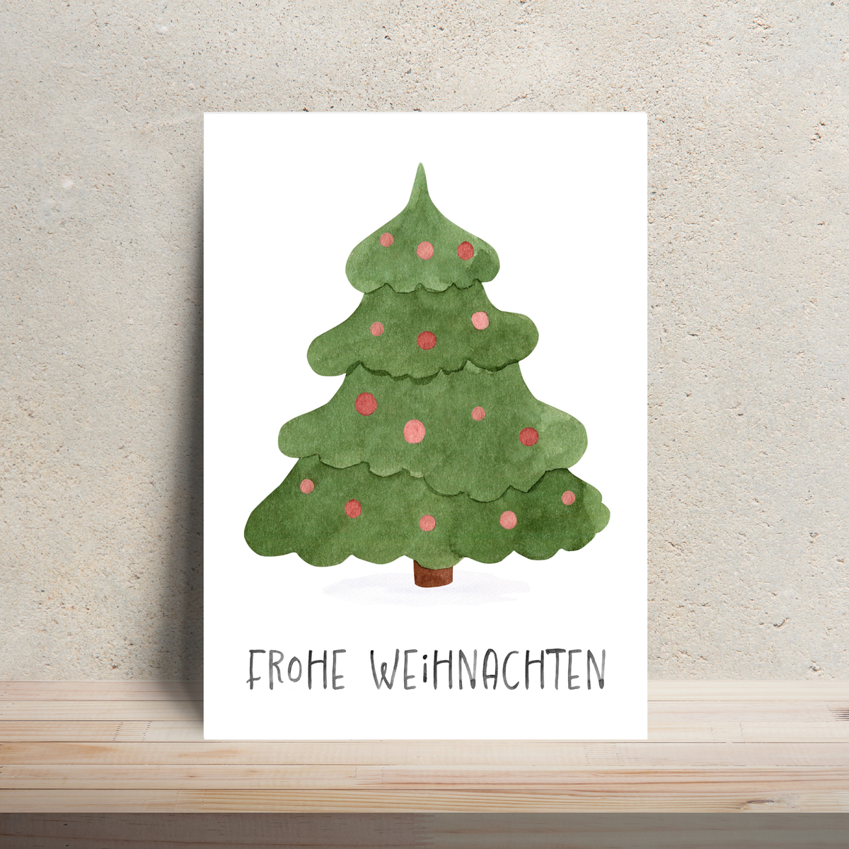 Weihnachtskarte Frohe Weihnachten - Weihnachtsbaum