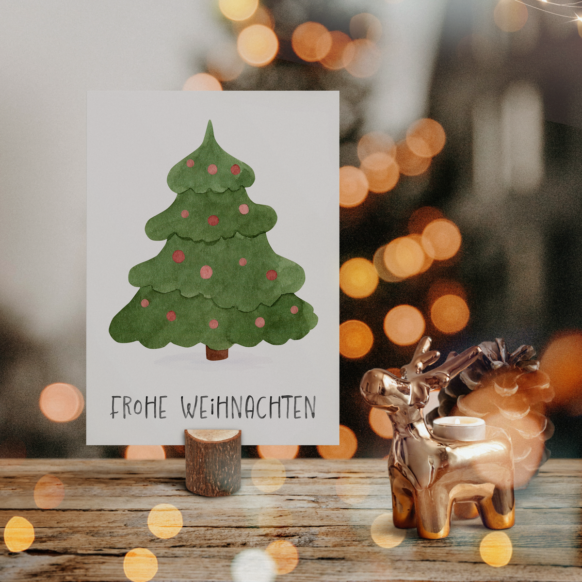 Weihnachtskarte Frohe Weihnachten - Weihnachtsbaum