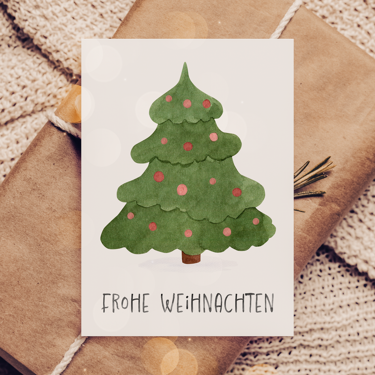 Weihnachtskarte Frohe Weihnachten - Weihnachtsbaum