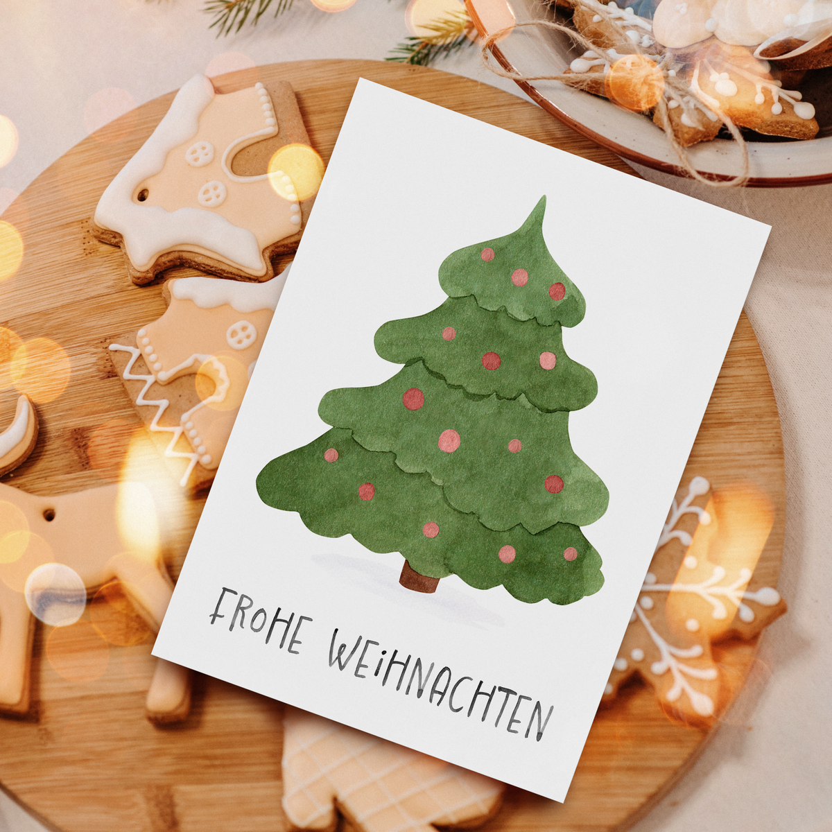 Weihnachtskarte Frohe Weihnachten - Weihnachtsbaum