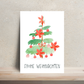 Weihnachtskarte Frohe Weihnachten - Weihnachtsbaum modern