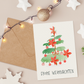 Weihnachtskarte Frohe Weihnachten - Weihnachtsbaum modern