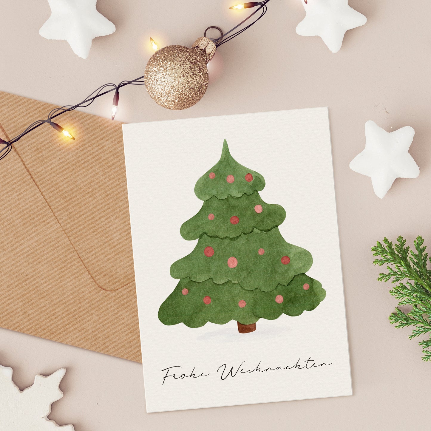 Weihnachtskarte Frohe Weihnachten - Weihnachtsbaum