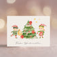 Weihnachtskarte Frohe Weihnachten - Elfen & Weihnachtsbaum
