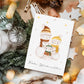 Weihnachtskarte Frohe Weihnachten - Familie Schneemann