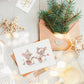 Weihnachtskarte Mäuse & Lichterkette