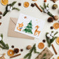Weihnachtskarte Waldtiere