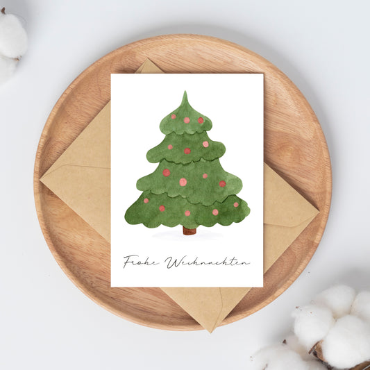 Weihnachtskarte Frohe Weihnachten - Weihnachtsbaum