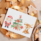 Weihnachtskarte Weihnachtsmann & Rentier