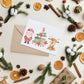 Weihnachtskarte Weihnachtsmann & Rentier