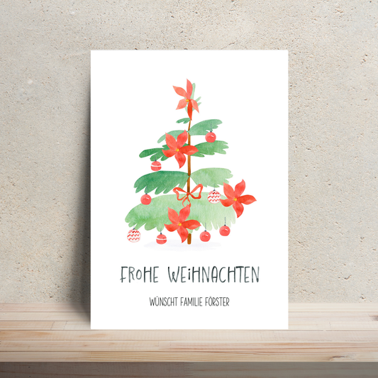 Personalisierte Weihnachtskarte - Weihnachtsbaum