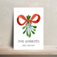 Personalisierte Weihnachtskarte - Mistelzweig