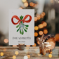 Personalisierte Weihnachtskarte - Mistelzweig