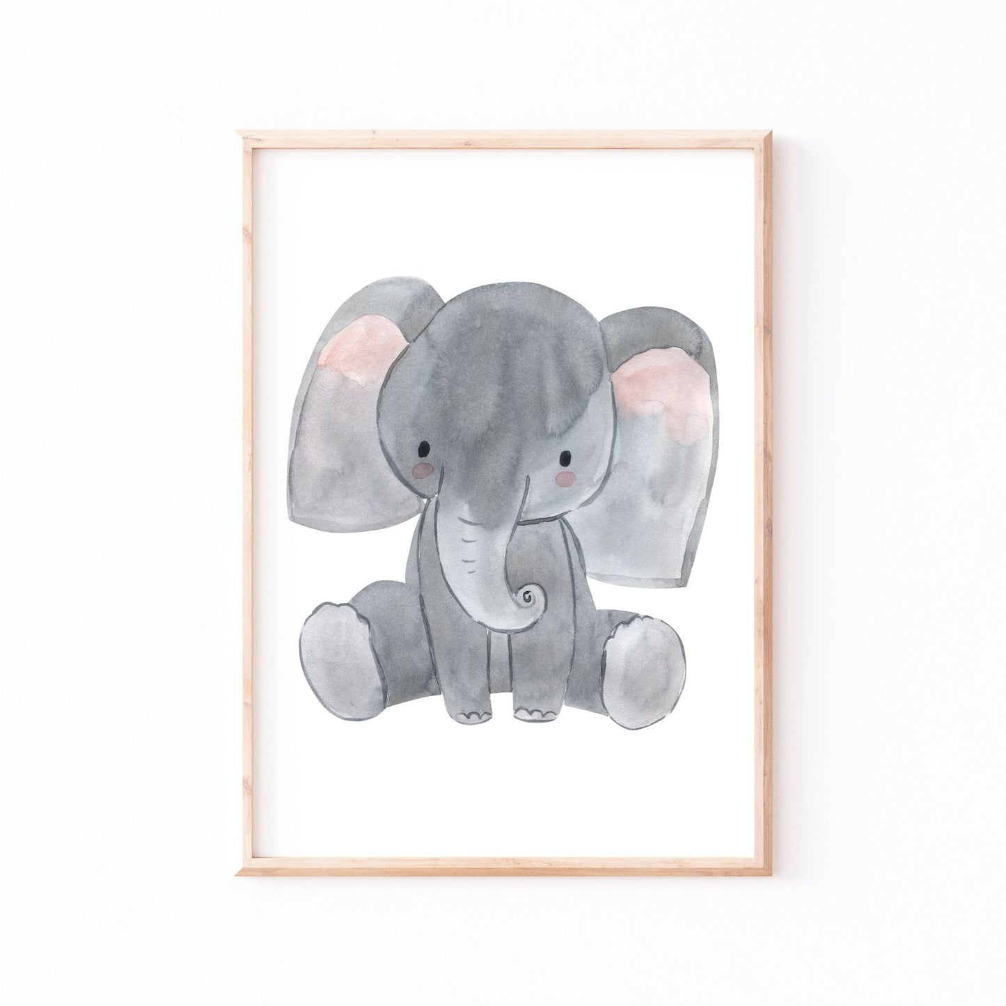 Posterset Safari: Löwe, Elefant, Zebra, Affe, Hippo, Giraffe auf hochwertigem Naturpapier, ideal als Kinderzimmerdeko oder Geschenk.