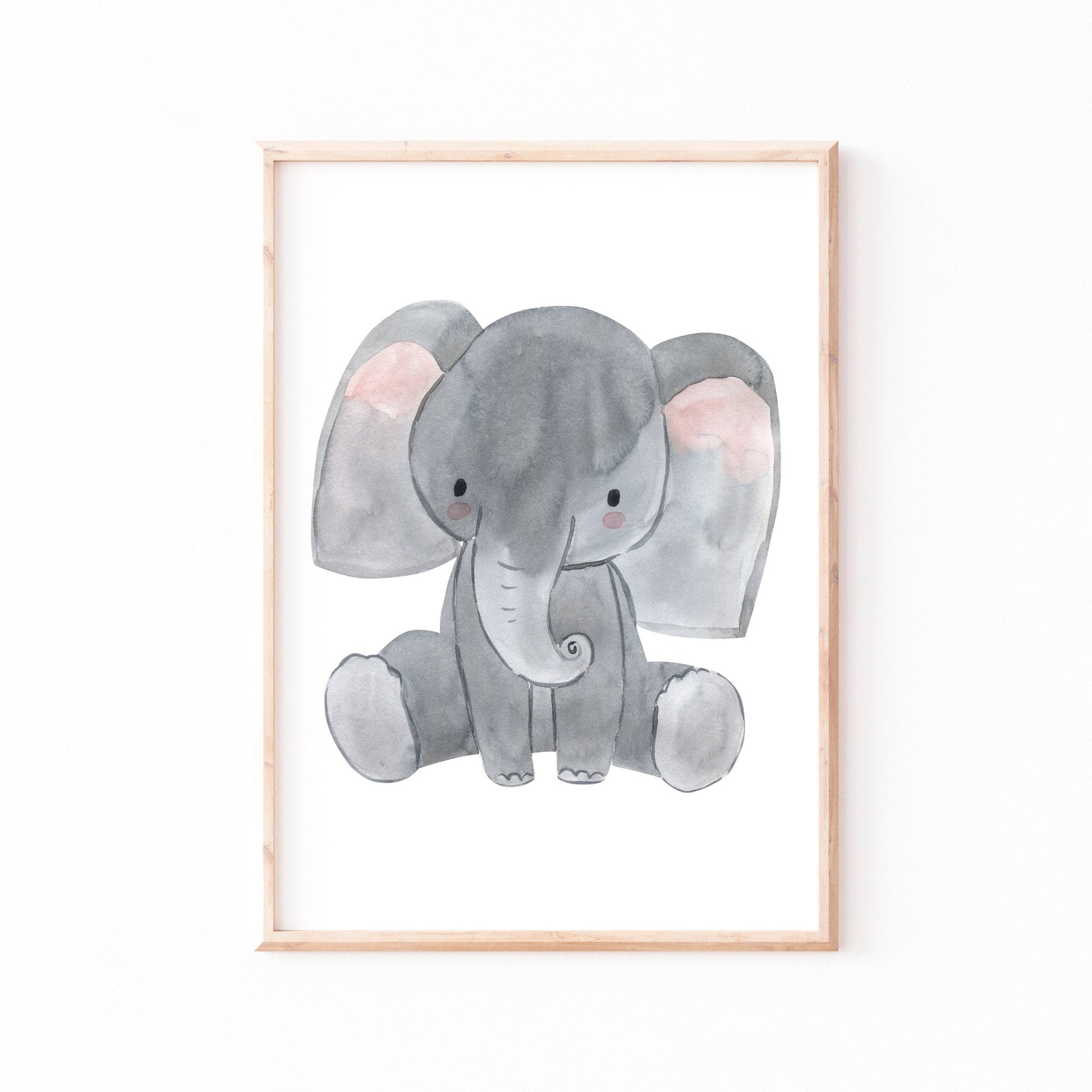 Posterset Safari: Löwe, Elefant, Zebra, Affe, Hippo, Giraffe auf hochwertigem Naturpapier, ideal als Kinderzimmerdeko oder Geschenk.