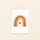 Poster Regenbogen mit Herz A4 & A3, mit einen Aquarell-Regenbogen mit Herz im Boho-Stil, ideal für Kinderzimmerdeko. Gedruckt auf hochwertigem, mattem Naturpapier.