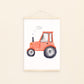 Poster Traktor A3 & A4: detaillierte Illustration von einem Traktor, ideal für Kinderzimmer, gedruckt auf hochwertigem 300g Naturpapier.