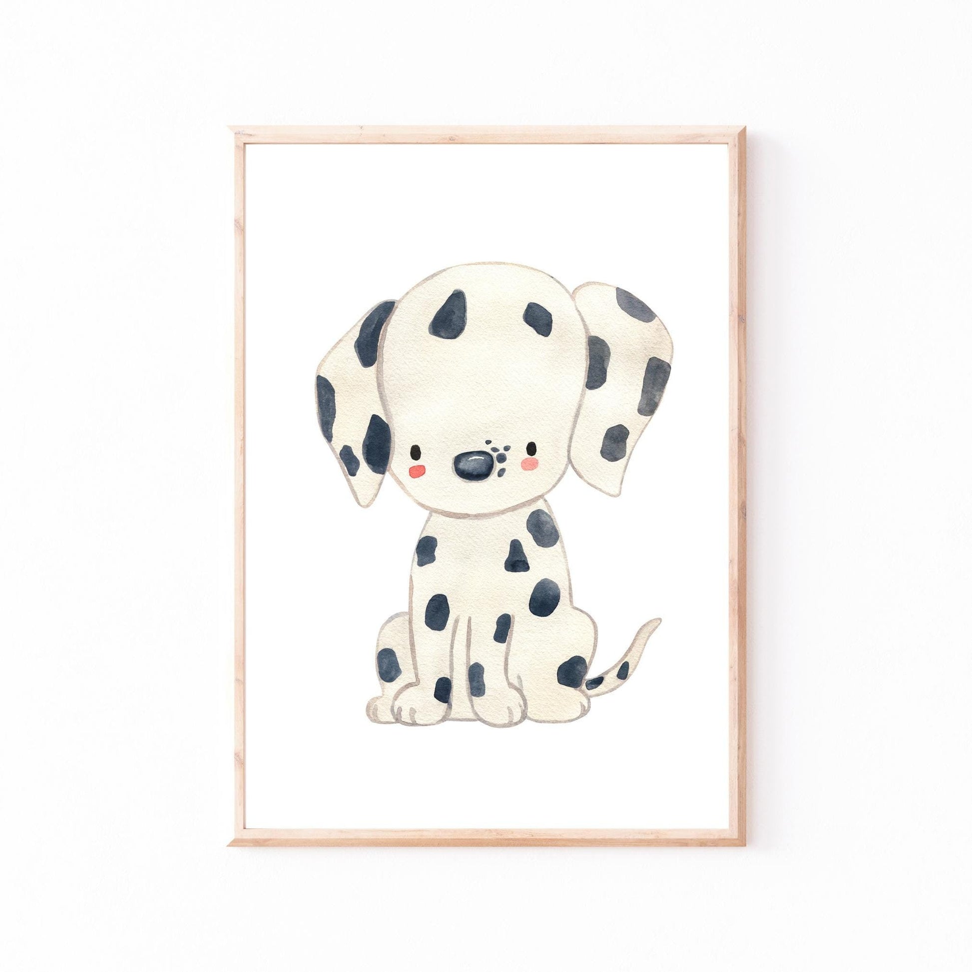 Poster Hund Dalmatiner A3 & A4: Detaillierte Aquarellzeichnung eines Dalmatiners, ideal für Kinderzimmer. Gedruckt auf hochwertigem Naturpapier, ohne Rahmen lieferbar.