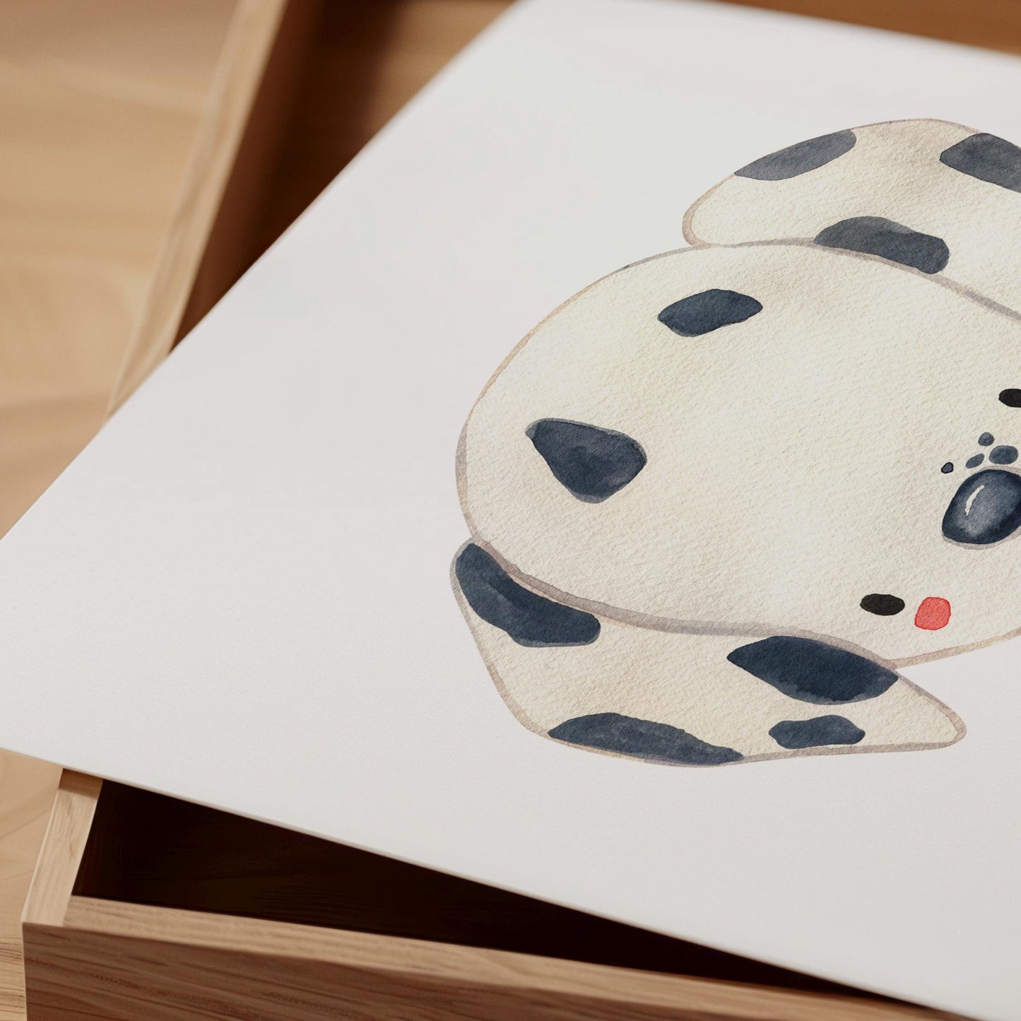 Poster Hund Dalmatiner A3 & A4: Zeichnung eines Hundes auf hochwertigem Papier, ideal fürs Kinderzimmer. Perfekt als Tierposter oder Kinderposter.