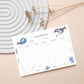 Stundenplan Wale A4 mit blauen Walen und Fischen, gedruckt auf laminiertem Naturpapier, wiederverwendbar mit abwischbarem Marker, ideal als Geschenk zur Einschulung.