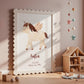 Geburtsposter Einhorn - personalisiert: Großes, weiß gerahmtes Poster mit Einhorn und Sofia plus Geburtsdaten, ideal für Kinderzimmerdekoration. Enthält kein echtes Glitzer.