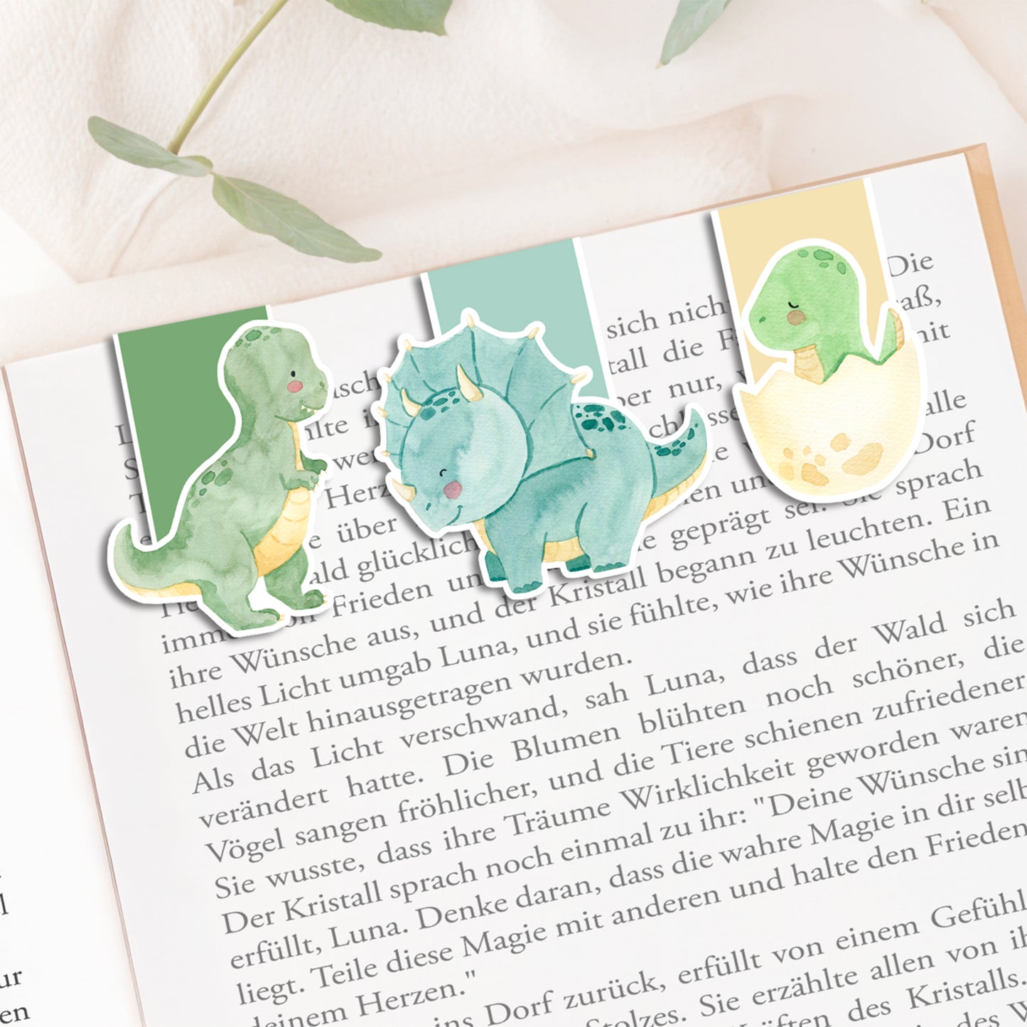 Magnetische Lesezeichen Dino – 3er Set