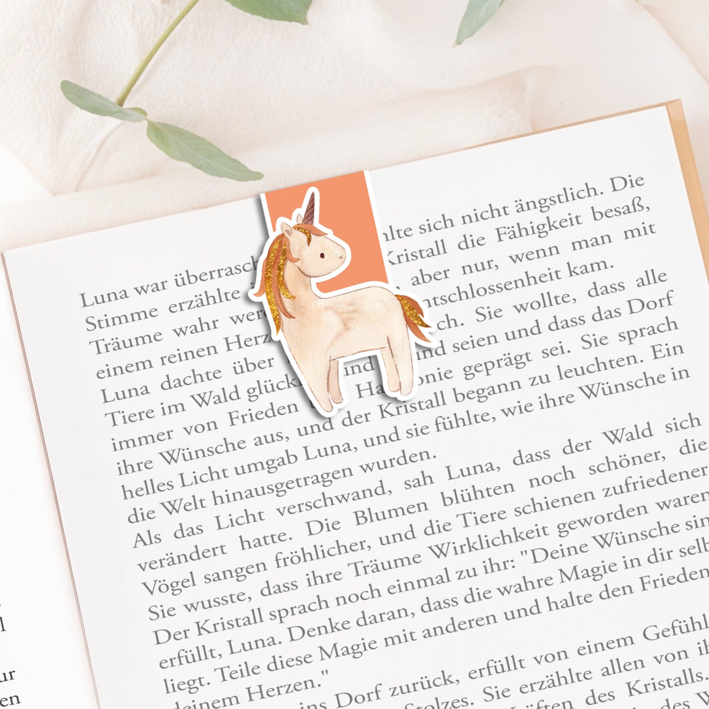 Magnetische Lesezeichen Boho Einhorn – 3er Set