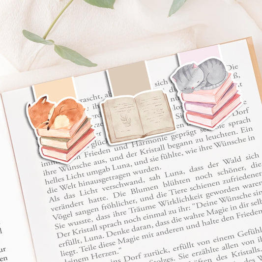 Magnetische Lesezeichen Buchliebe – 3er Set