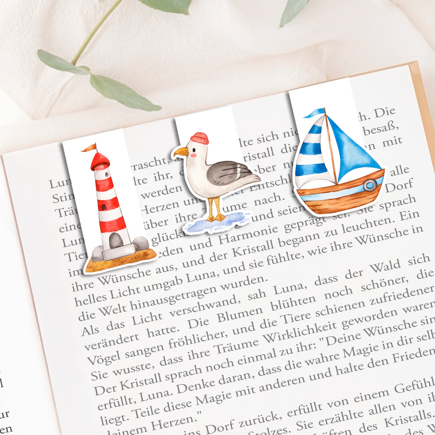 Magnetische Lesezeichen Maritim – 3er Set