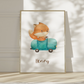 Personalisiertes Poster Fuchs & Rennauto