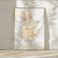Poster Hase mit Eis A4 & A3 Handgemaltes Kinderposter : Hase, der ein Eis isst. Perfekt für Kinderzimmerdeko. Gedruckt auf hochwertigem 300g Naturpapier. Video
