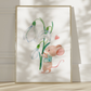 Kleine Maus mit Blumen Poster