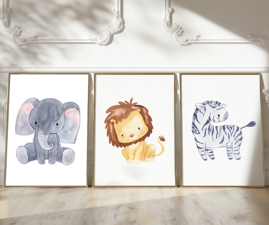 Große Safari Welt: Löwe, Elefant & Co. – Poster 6er Set