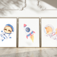 Weltraum Crew - Astronauten 6er Poster Set