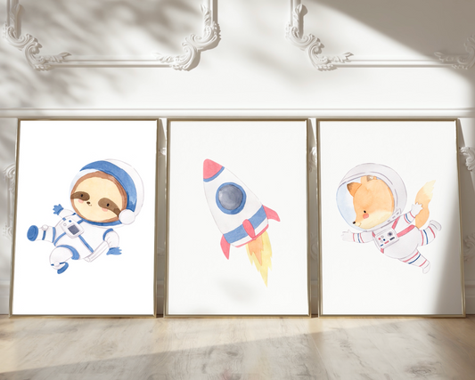 Weltraum Crew - Astronauten 6er Poster Set
