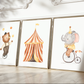 Kleine Zirkuswelt: Bär & Elefant – Poster 3er Set