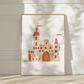 Poster Schloss A4 & A3: Hochwertiges handgemaltes Schloss Poster für das Kinderzimmer, gedruckt auf stabilem 300g Naturpapier, ideal als Kinderzimmerdeko oder Geschenk. Video