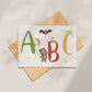 Karte Einschulung – Abc Tiere